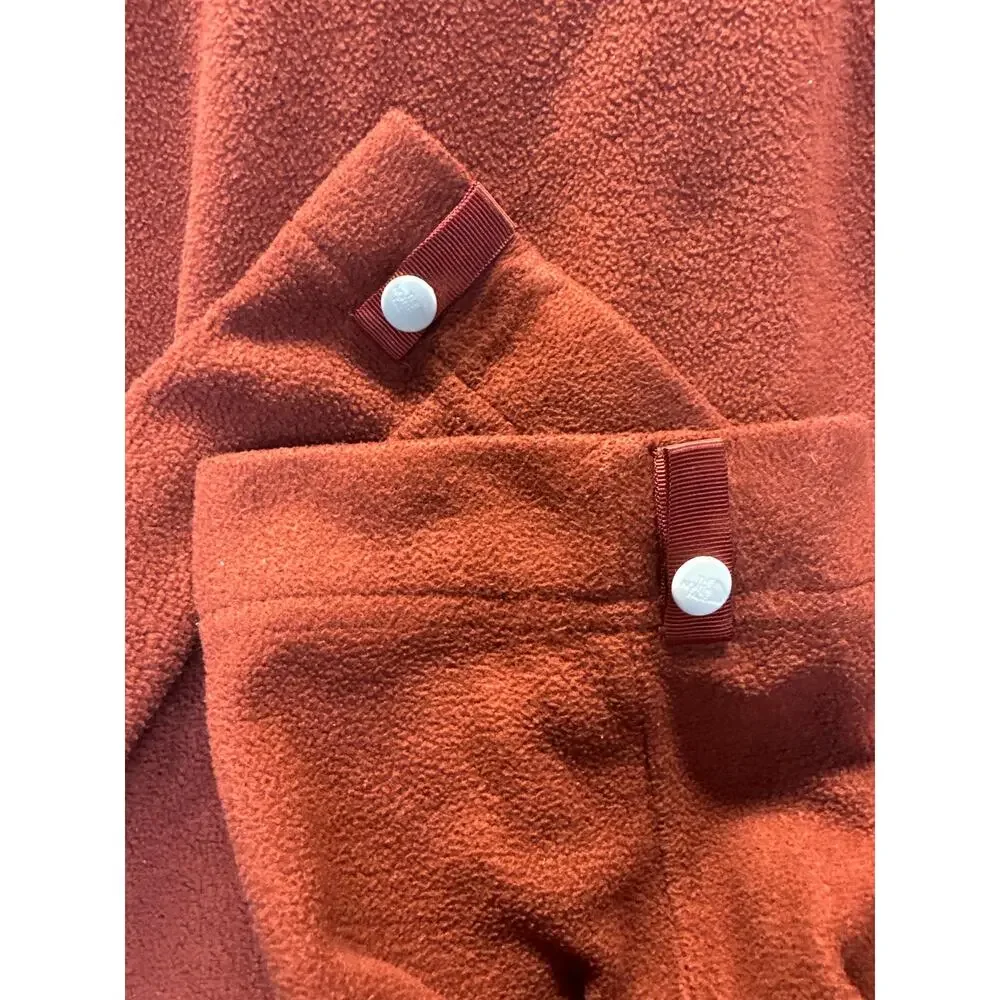 The‎ North Face TKA 100 Glacier Full Zip Fleece Jacket Rust Orange Mens Large